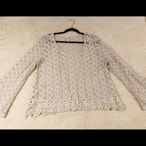 Tan Crocheted Top